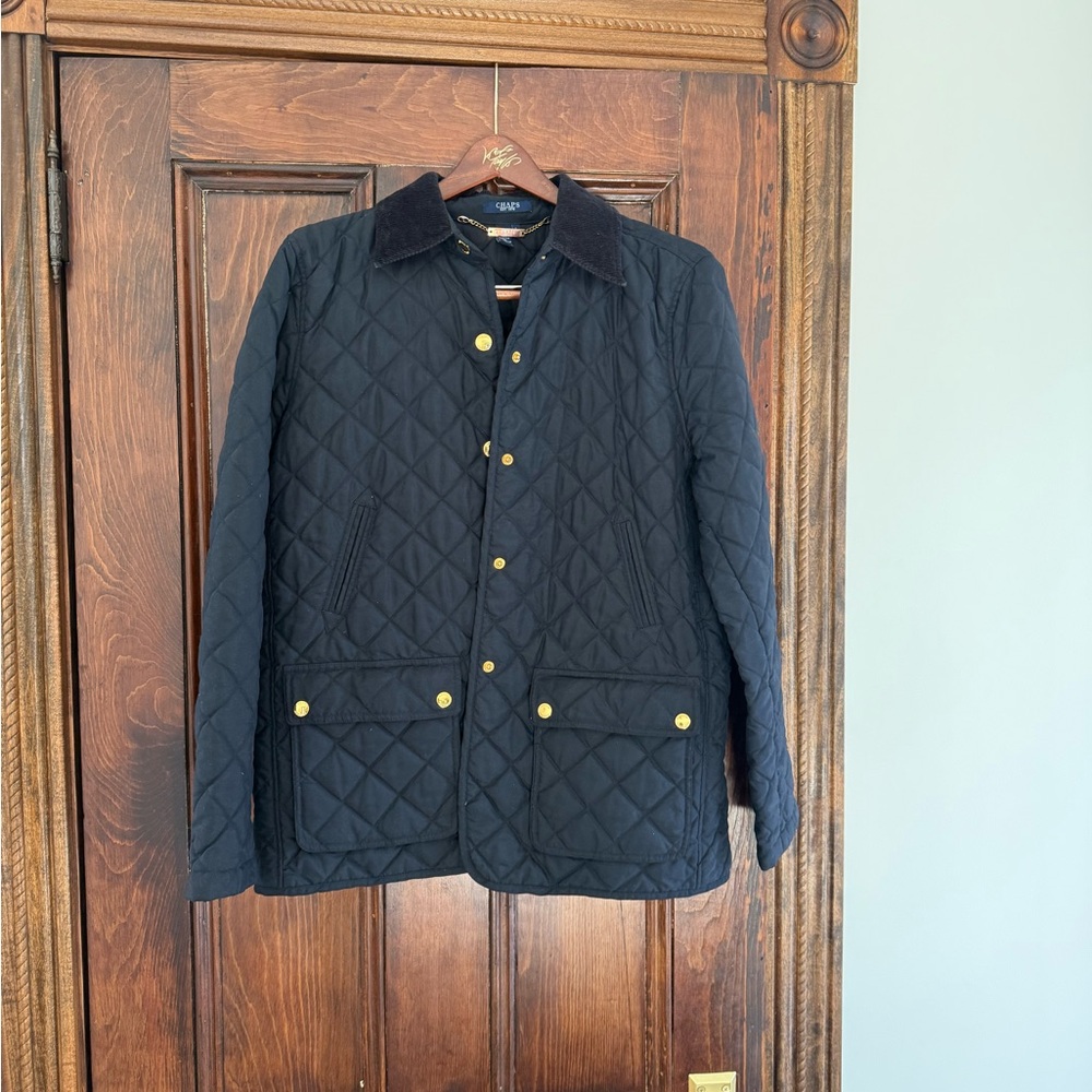 Chaps Dark Blue Quilted Jacket